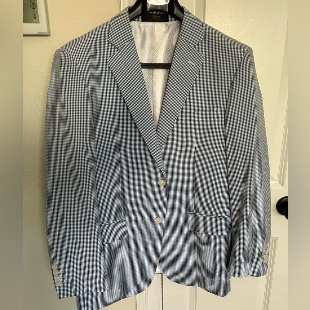 Fortini sport coat - blue checkered. Great condition